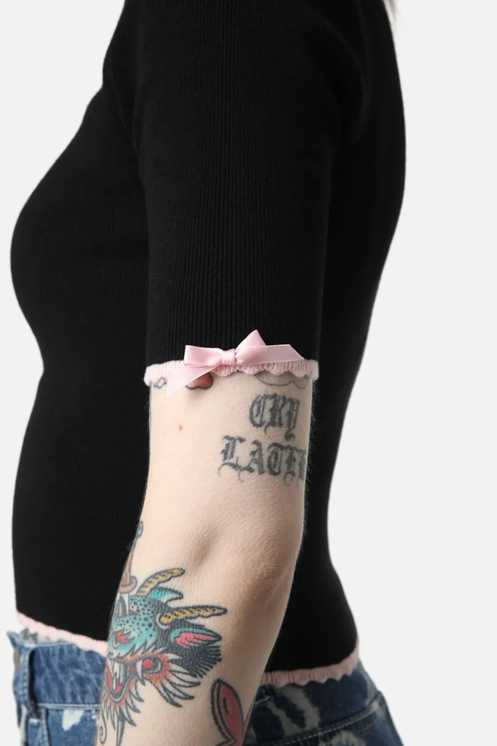 Ammabelle Knit Bow Top