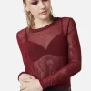 Basic Mesh Long Sleeve Top