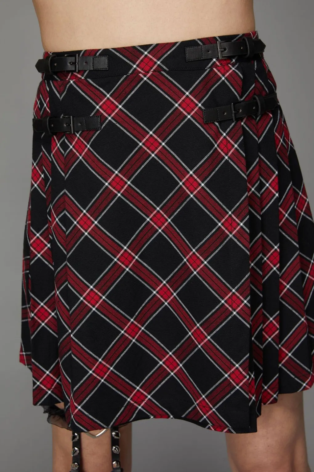 Batty Goth Tartan Skirt