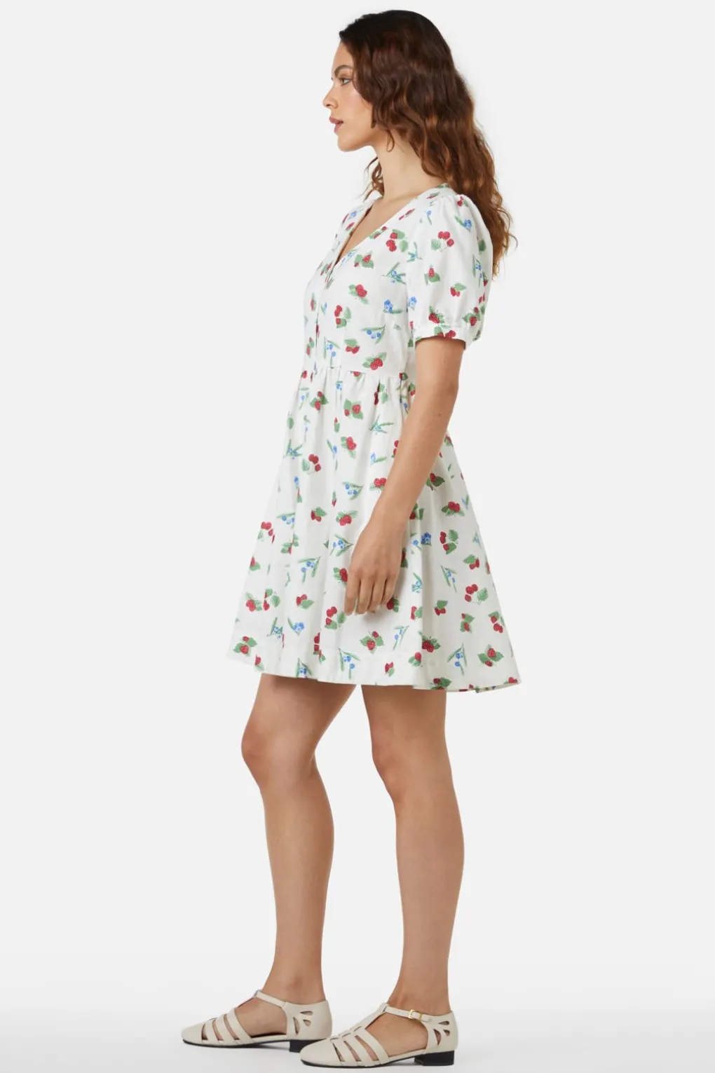 Berry Button Down Dress