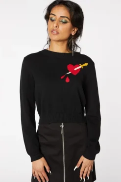 Bleeding Heart Crop Knit