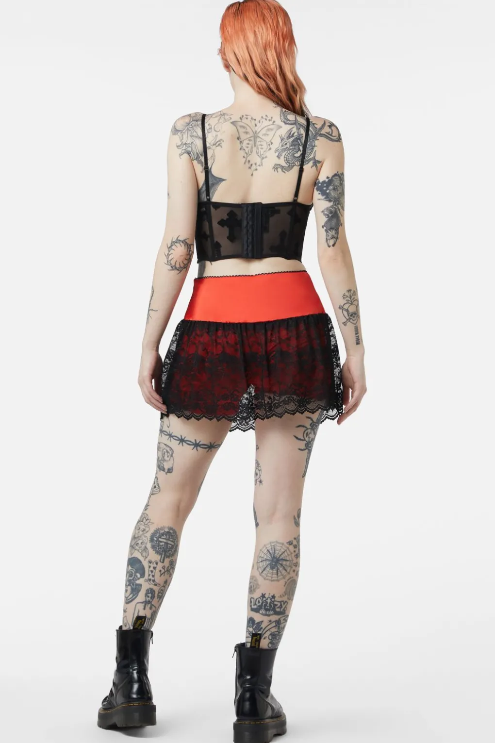 Boudoir Satin Lace Skort