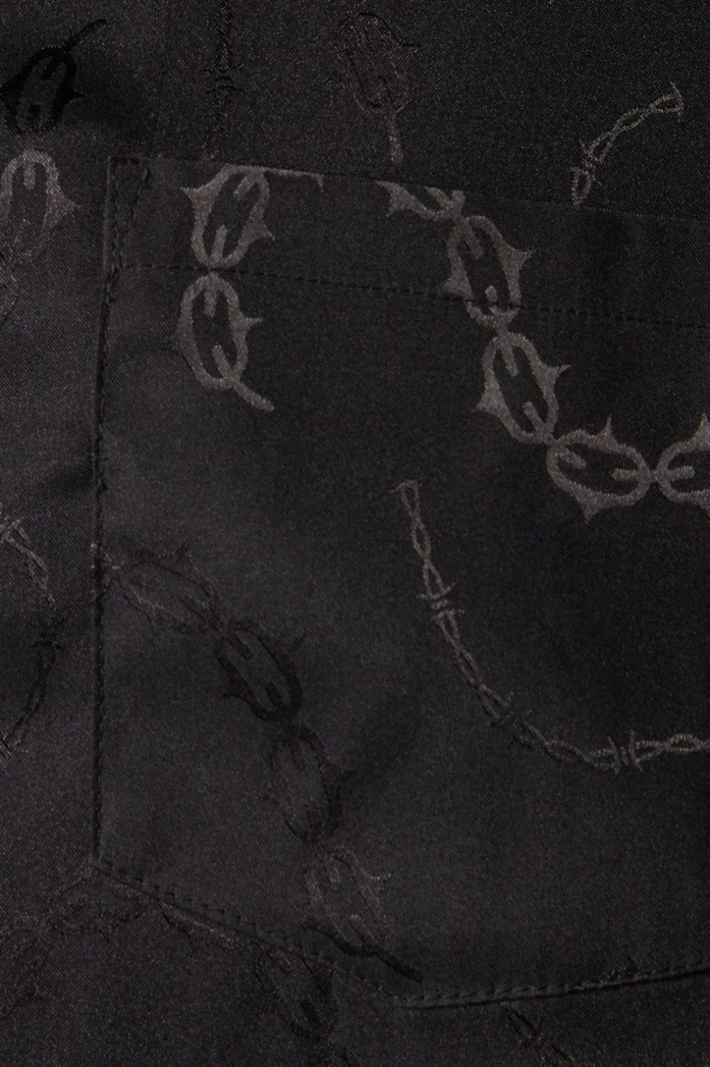 Bound U0026 Chained Satin Long Sleeve Shirt