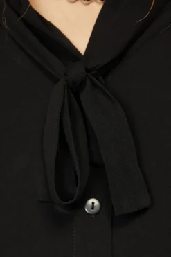 Bow Front Ls Shirt