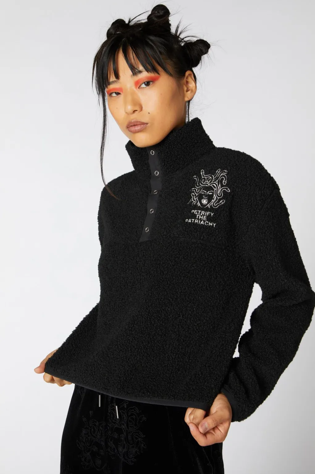 Boxy Fleece Medusa Sweater