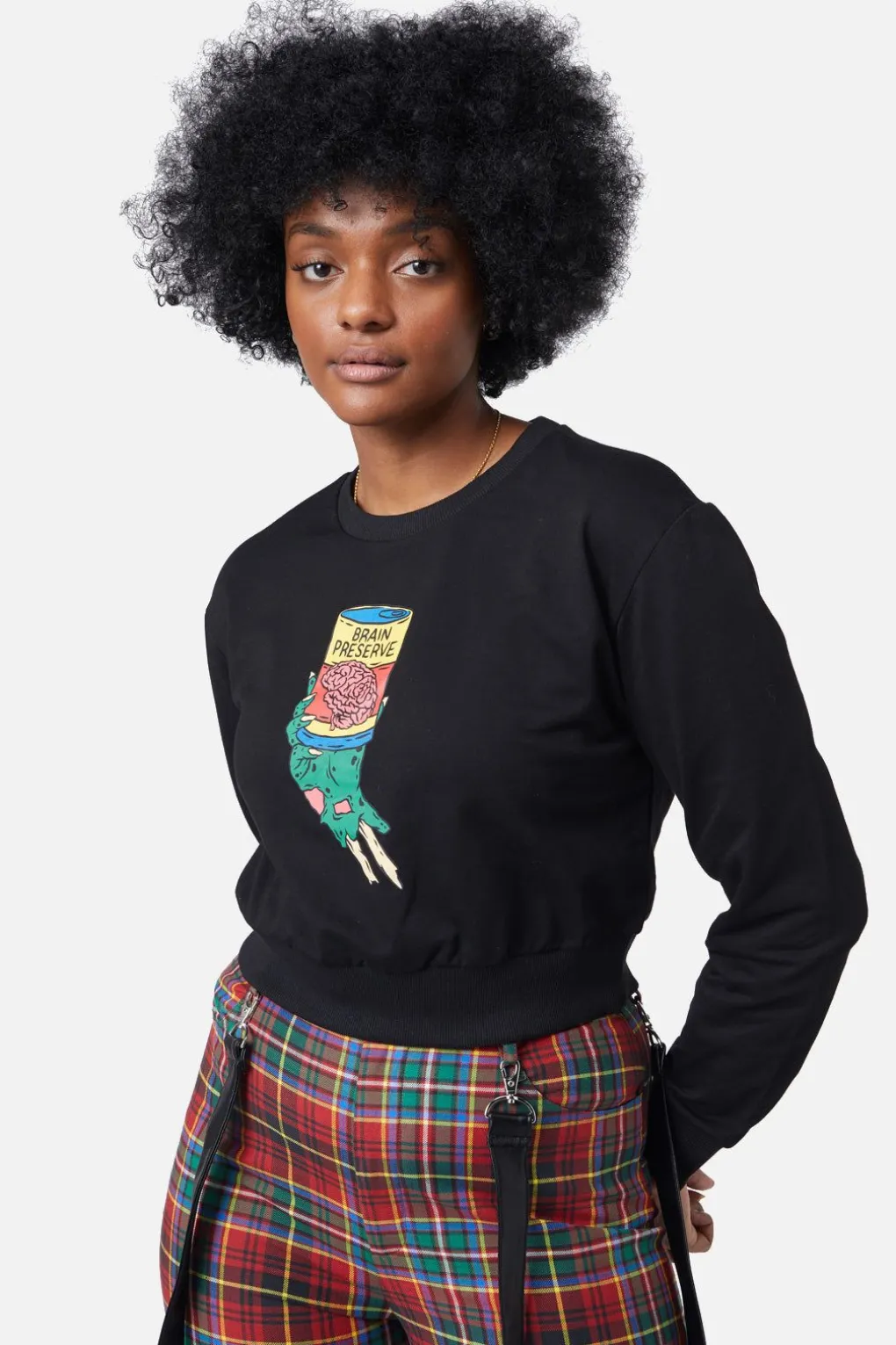 Brainz Boxy Crop Sweater