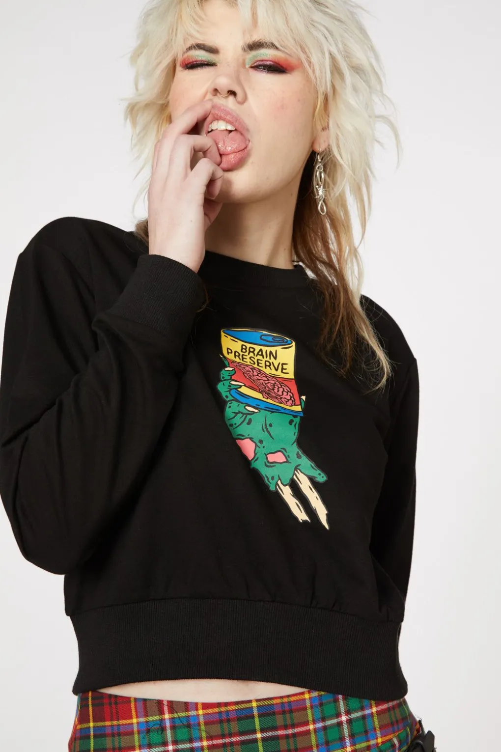 Brainz Boxy Crop Sweater