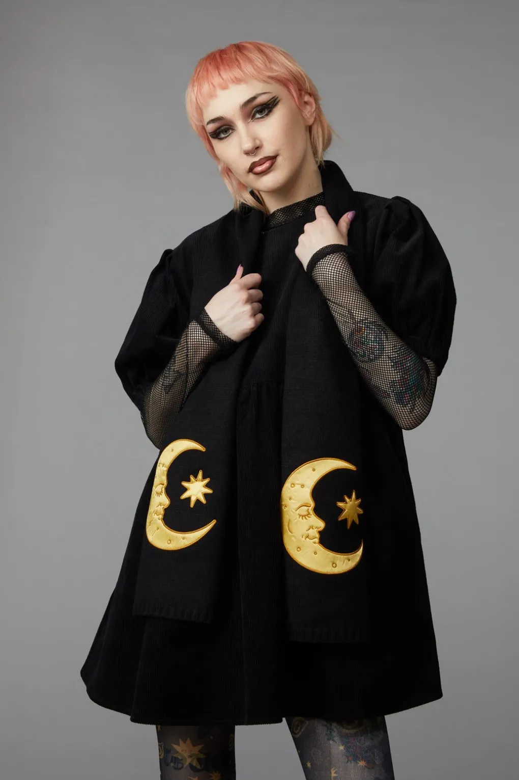 Celestial Applique Knit Scarf