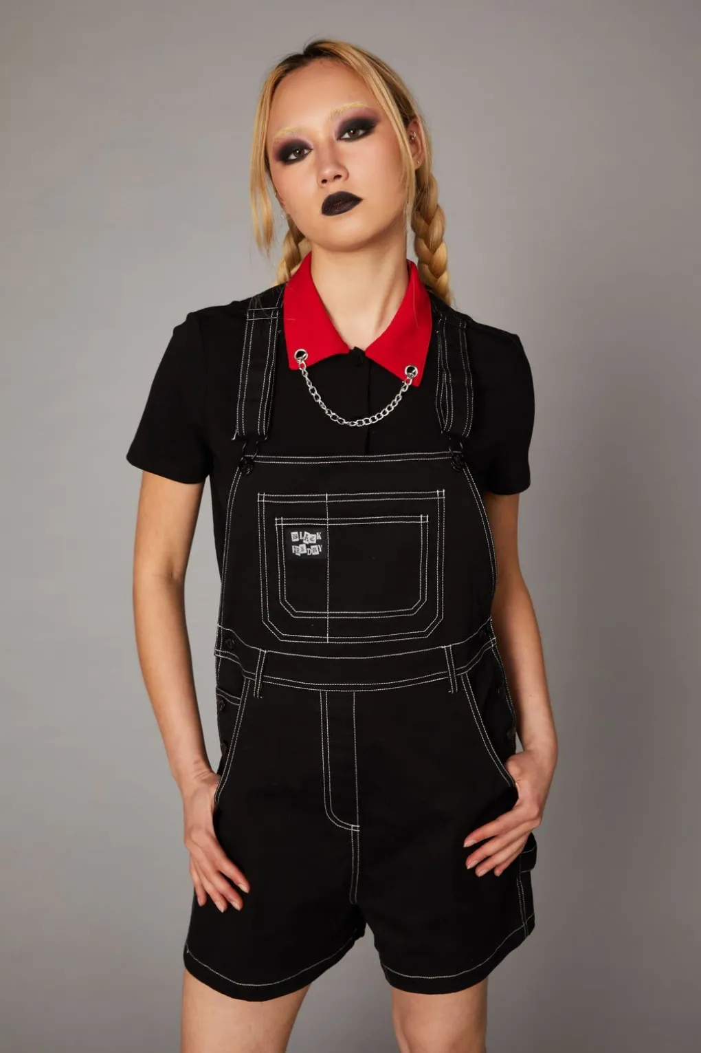 Contrast Stitch Overall