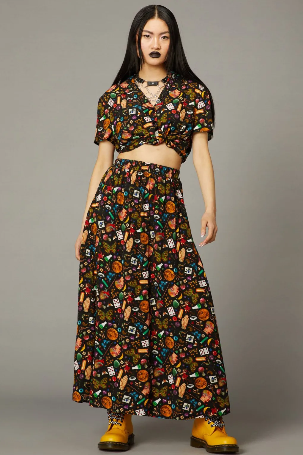 Crafty Witch Print Skirt