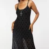 Crucifix Mesh Slip Dress