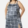 Curve Love Her Printed Satin Split Dress