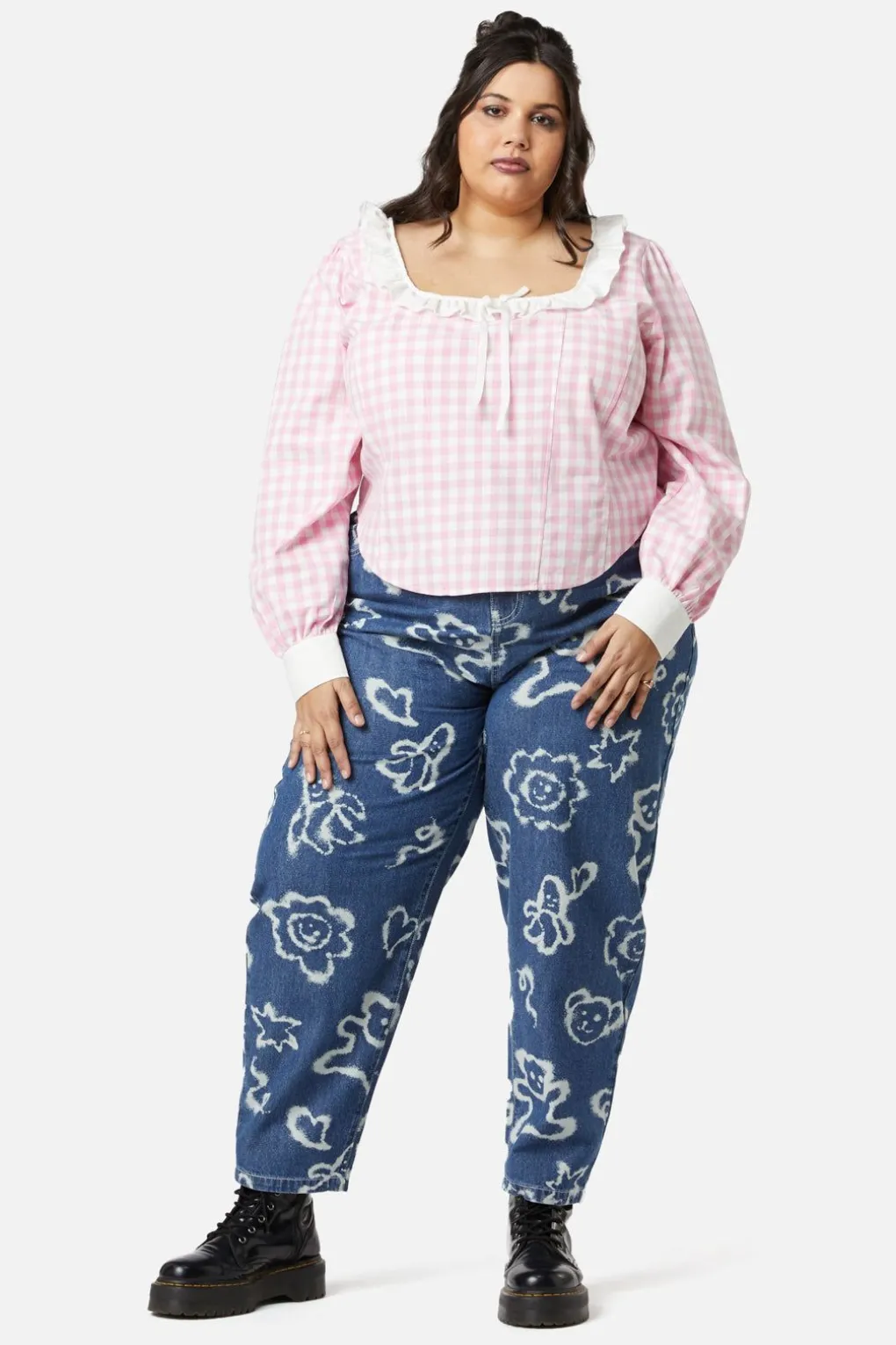 Curve Picnic Party Corset Blouse