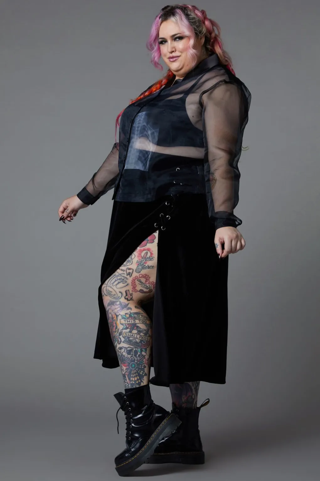 Curve X-Ray Print Blouse