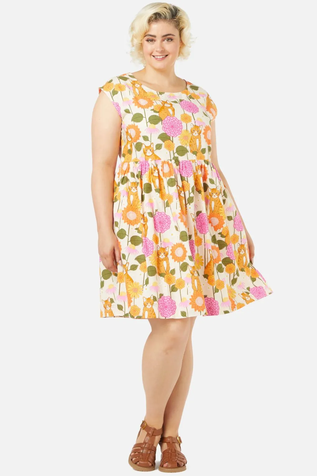 Cute Cat Sleeveless Dress