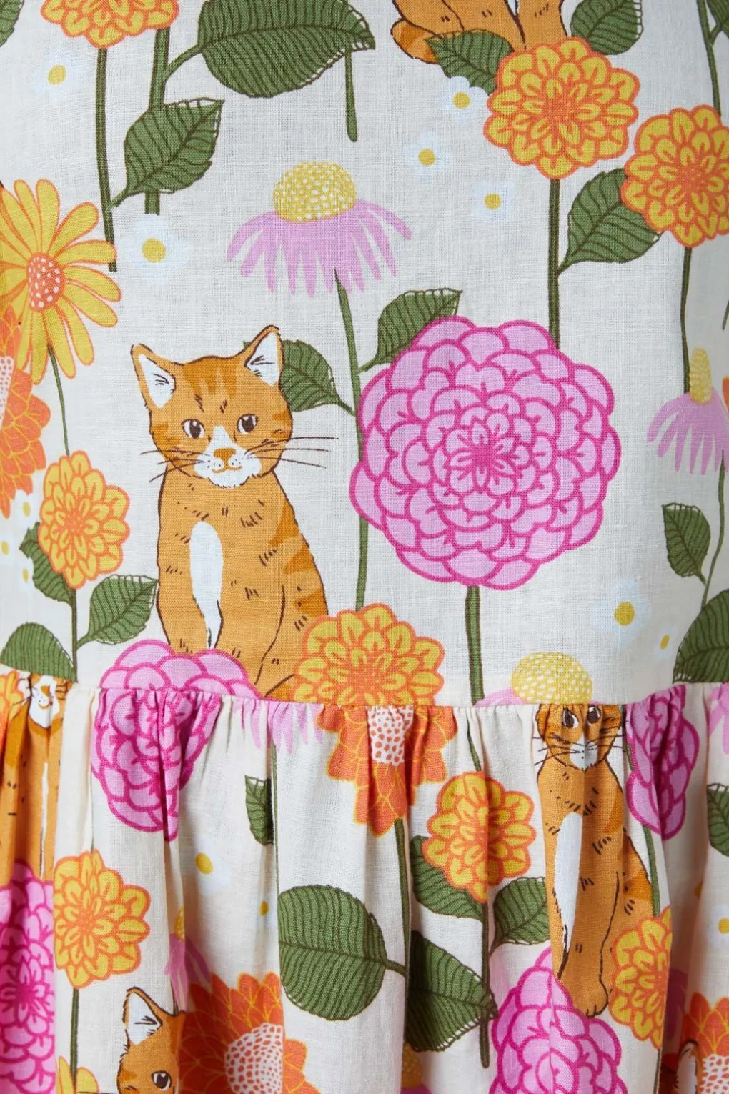 Cute Cat Sleeveless Dress
