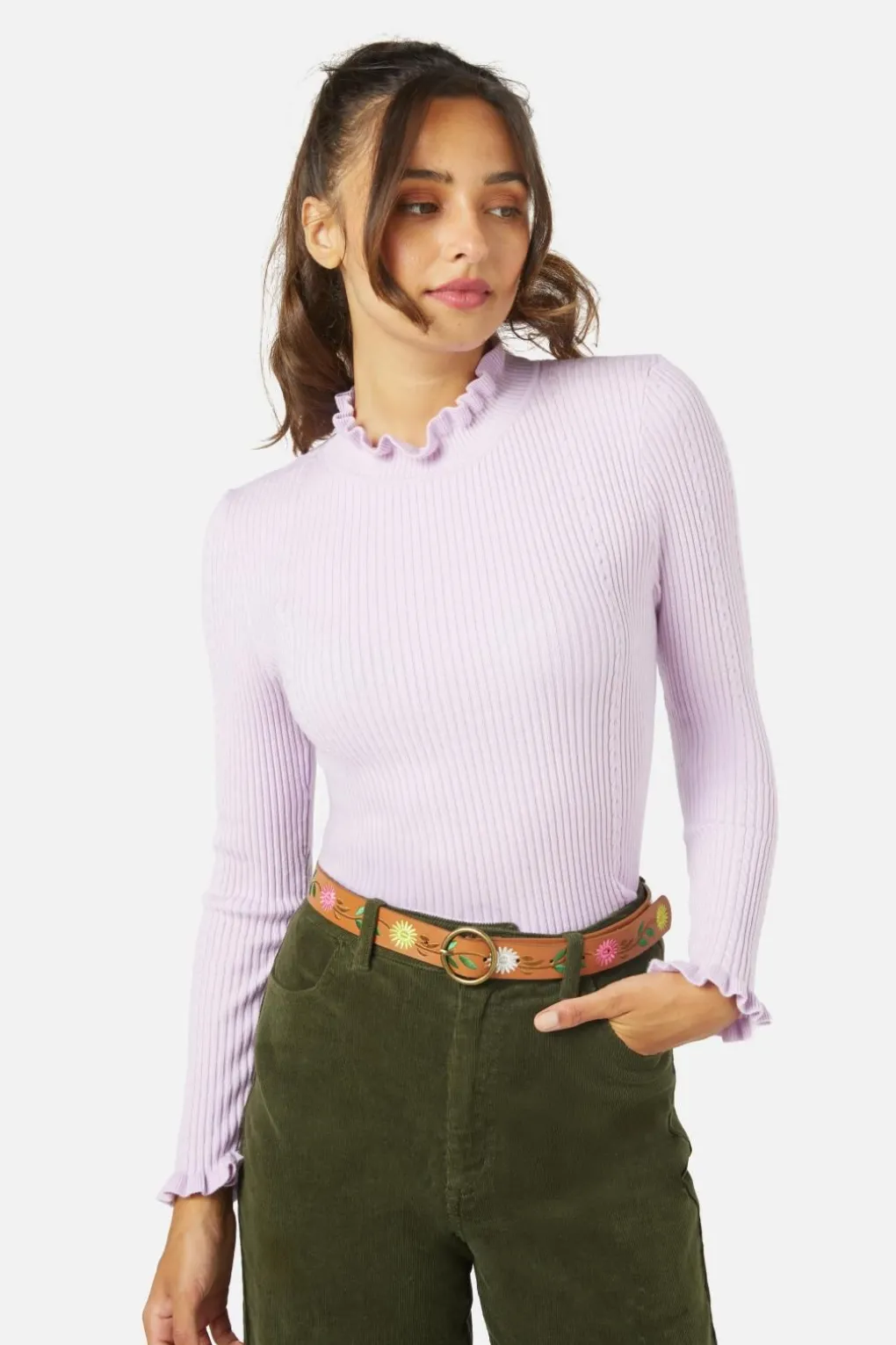Daisy Embroidered Belt