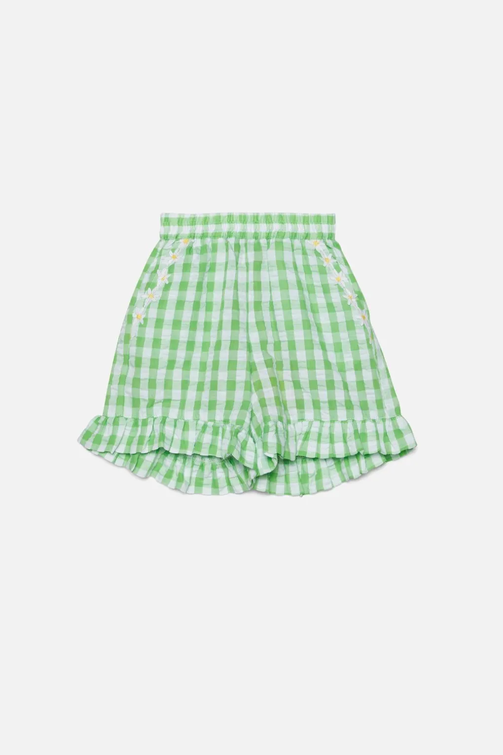 Daisy Gingham Kids Skort