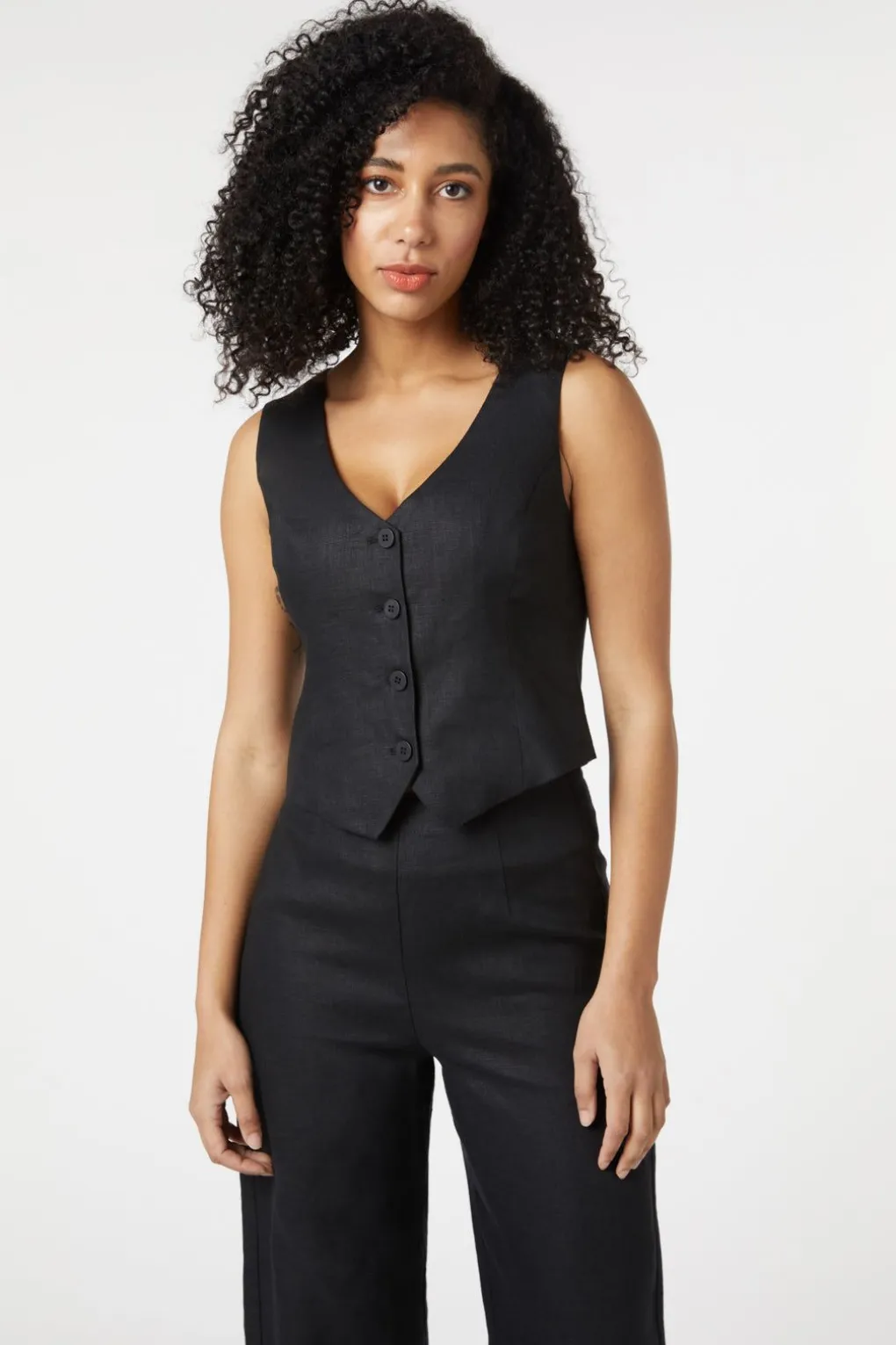 Darcey Linen Vest