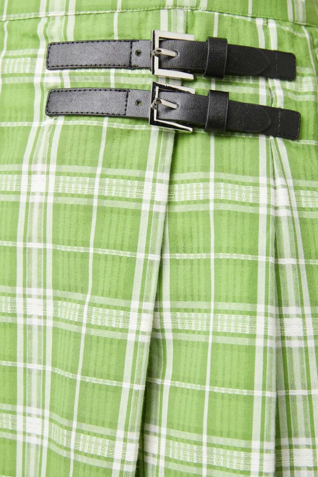 Dazed Tartan Pleat Pinny