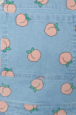 Denim Peach Bib Pinafore