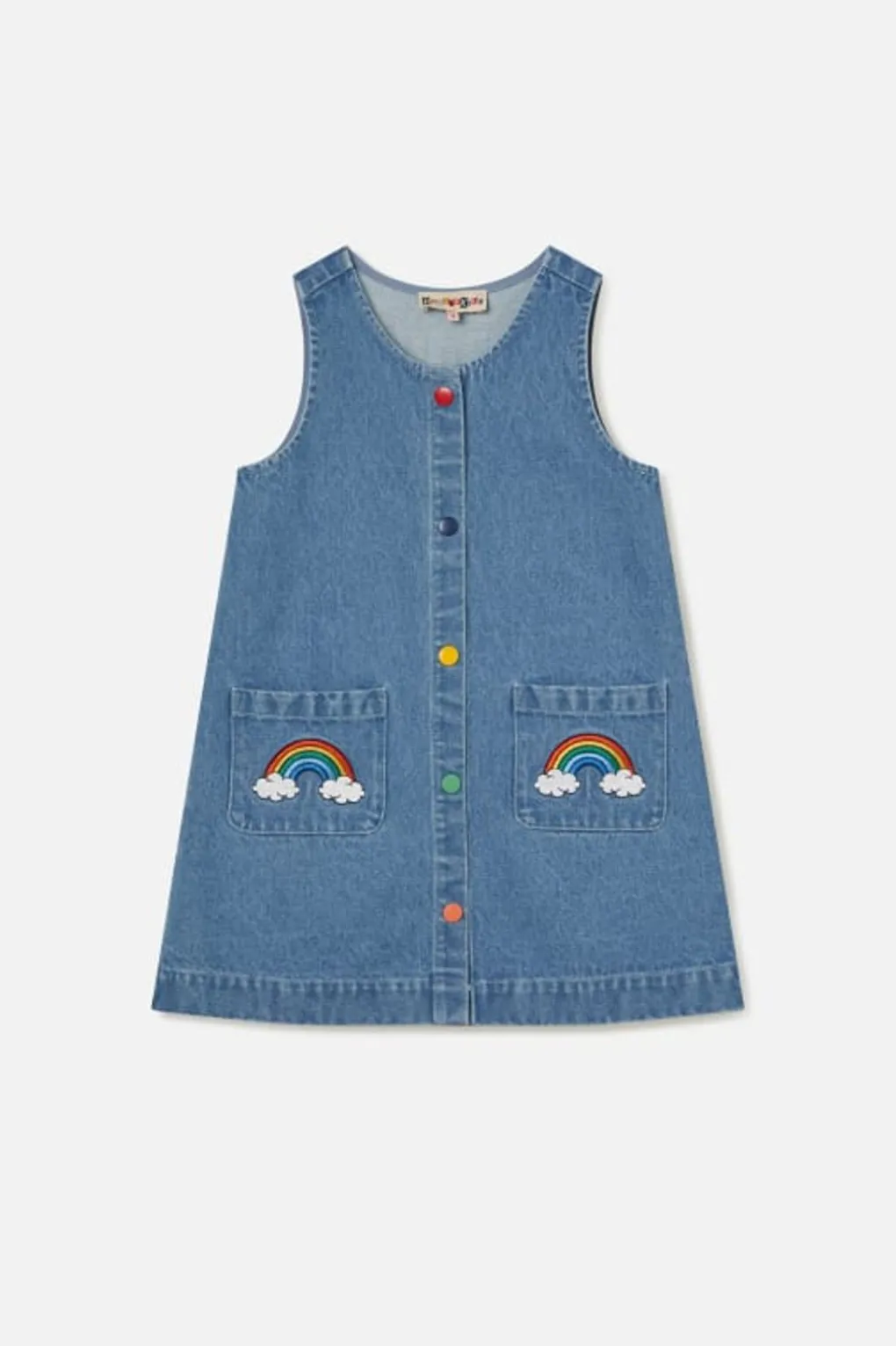 Denim Rainbow Kids Pinafore