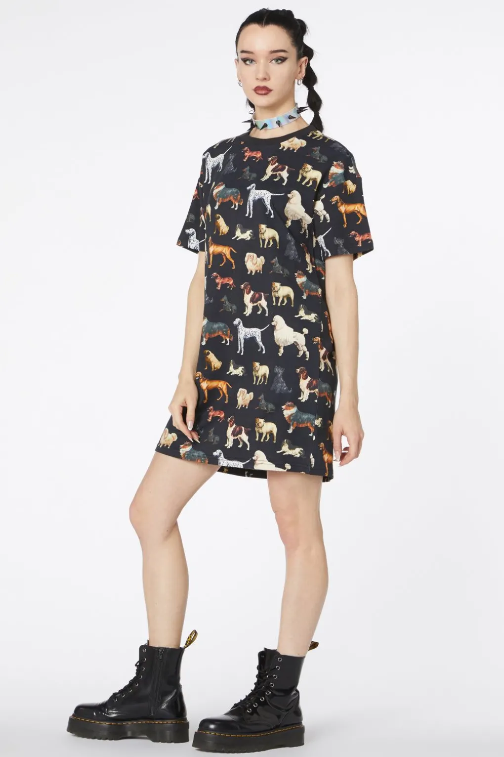 Doggo Boxy T Shirt Dress