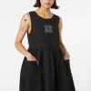 Embroidered Denim Pinafore
