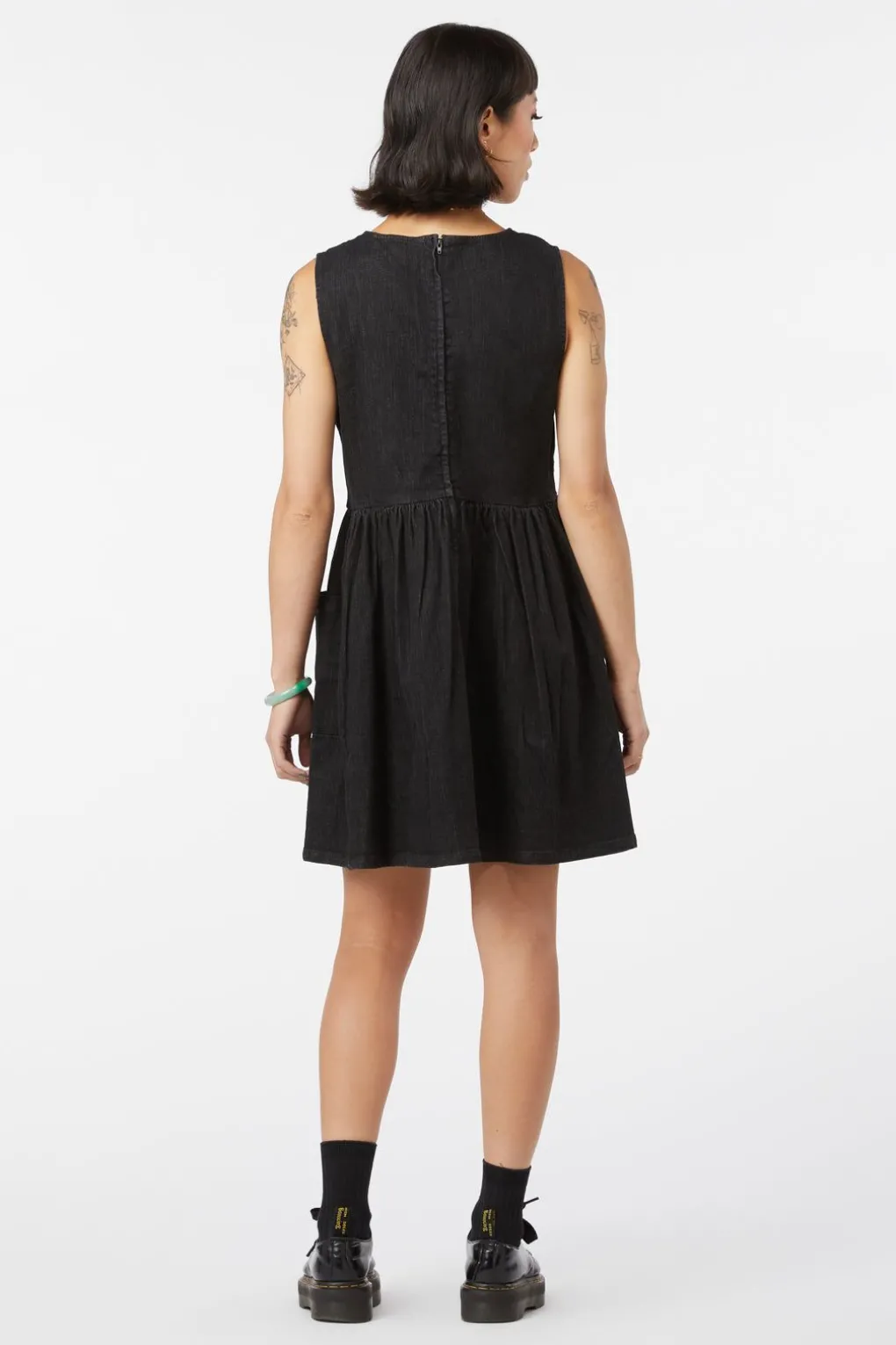 Embroidered Denim Pinafore