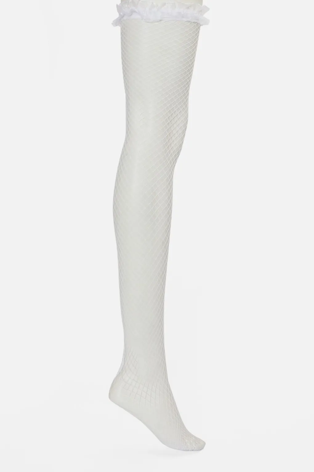 Fishnet Frill Over Knee Sock