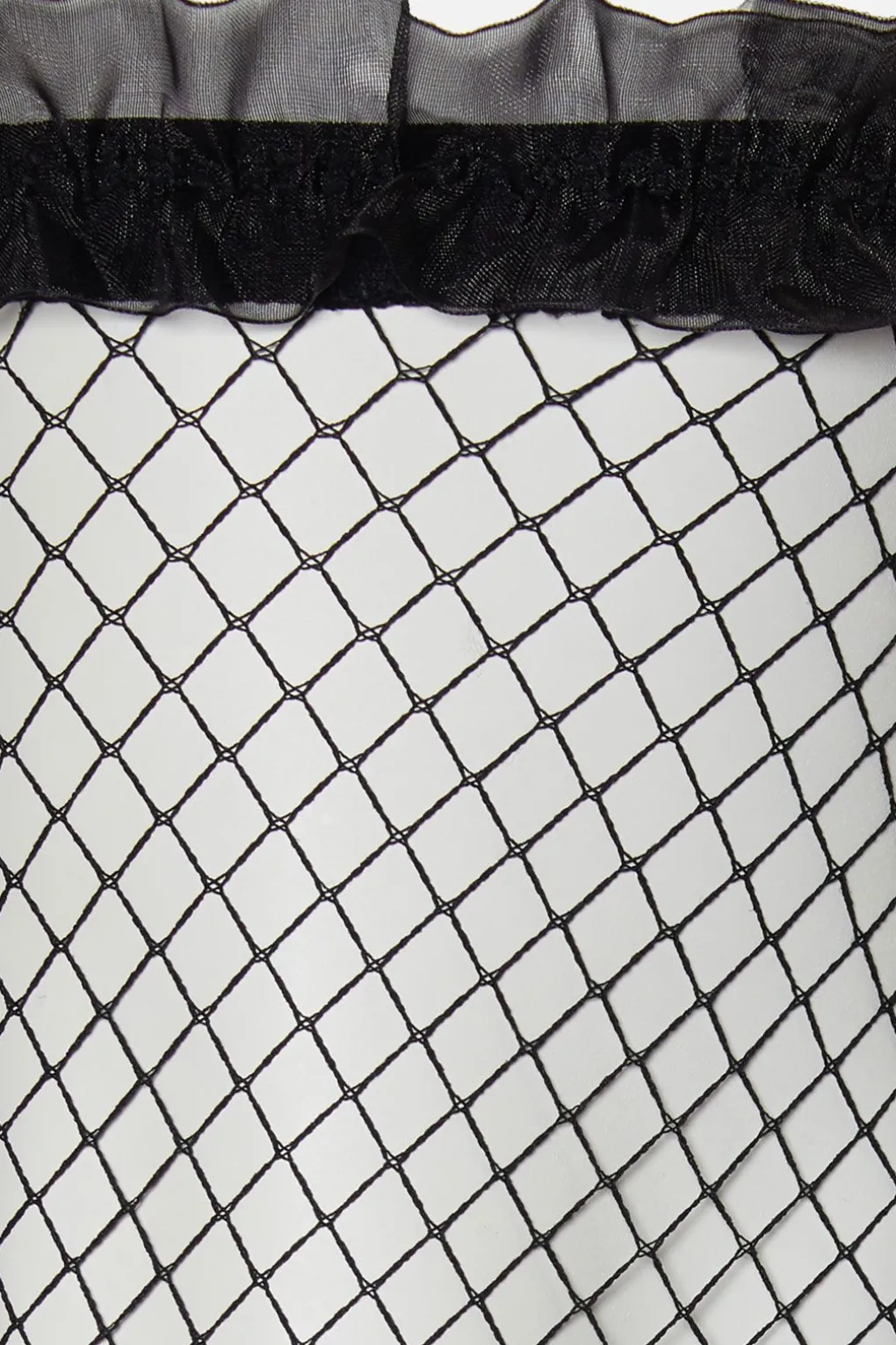 Fishnet Frill Over Knee Sock