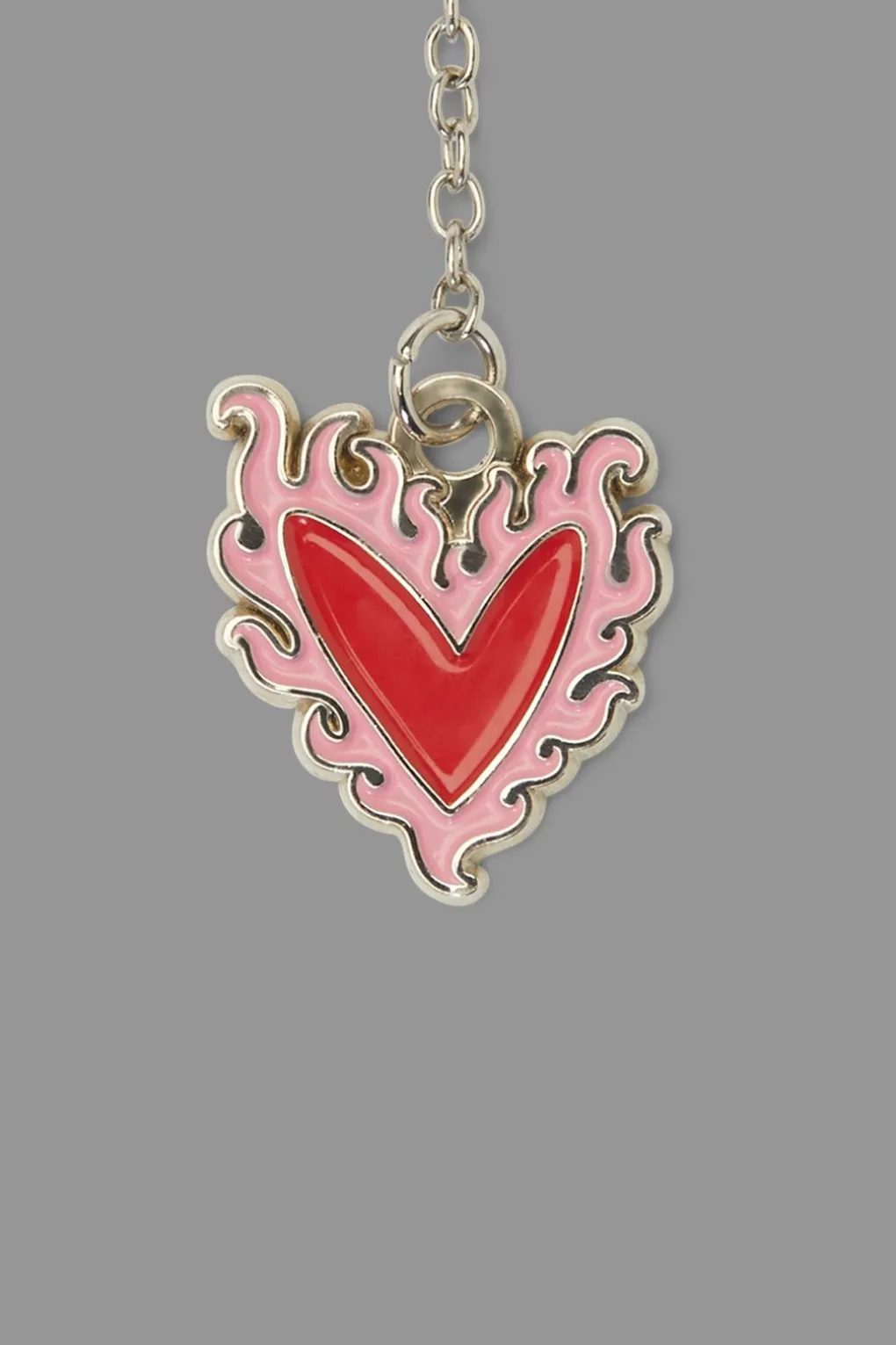 Flaming Heart Drop Earrings