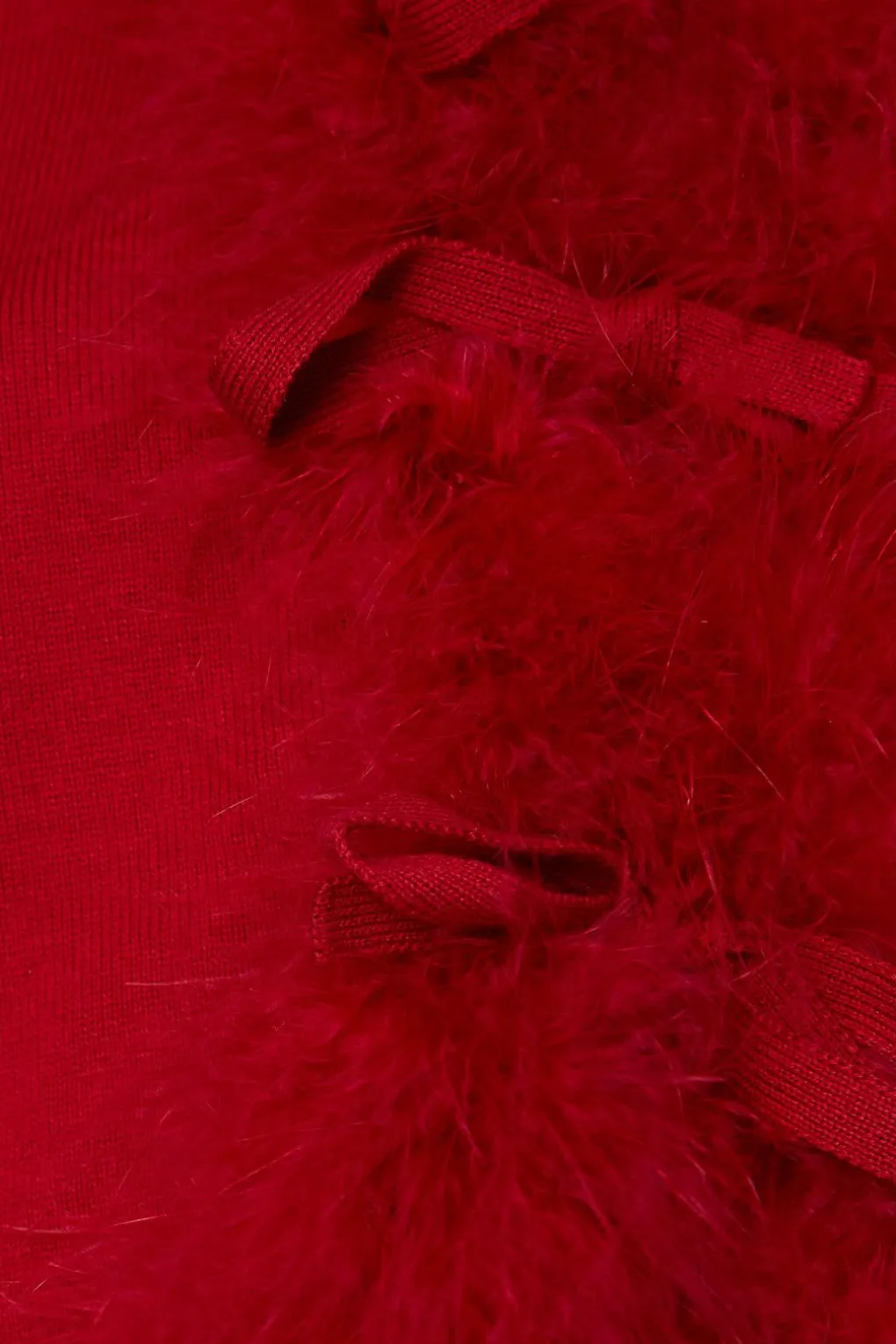 Fluff Trim Cardigan