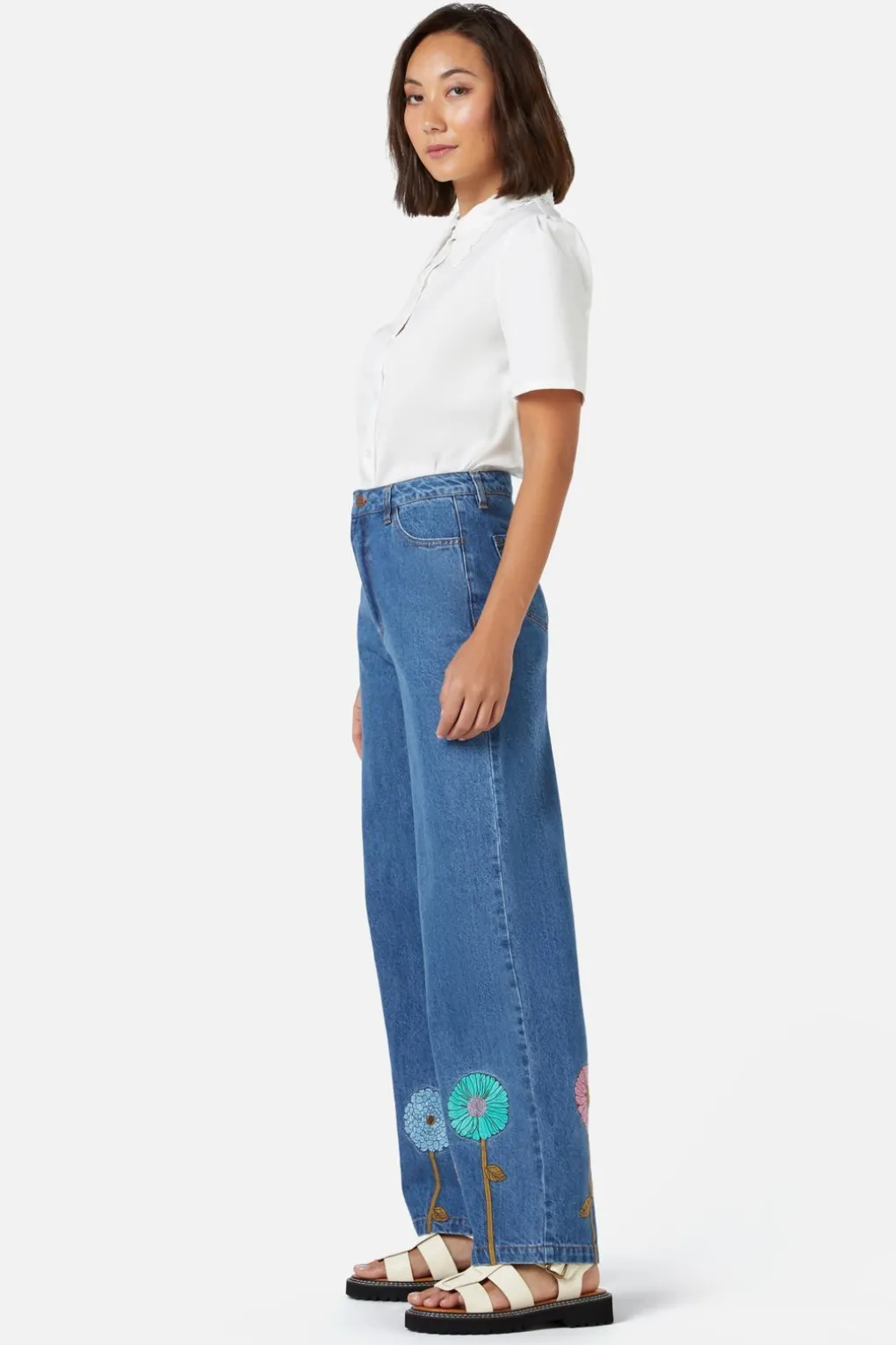 Fresh Blooms Emb Jean