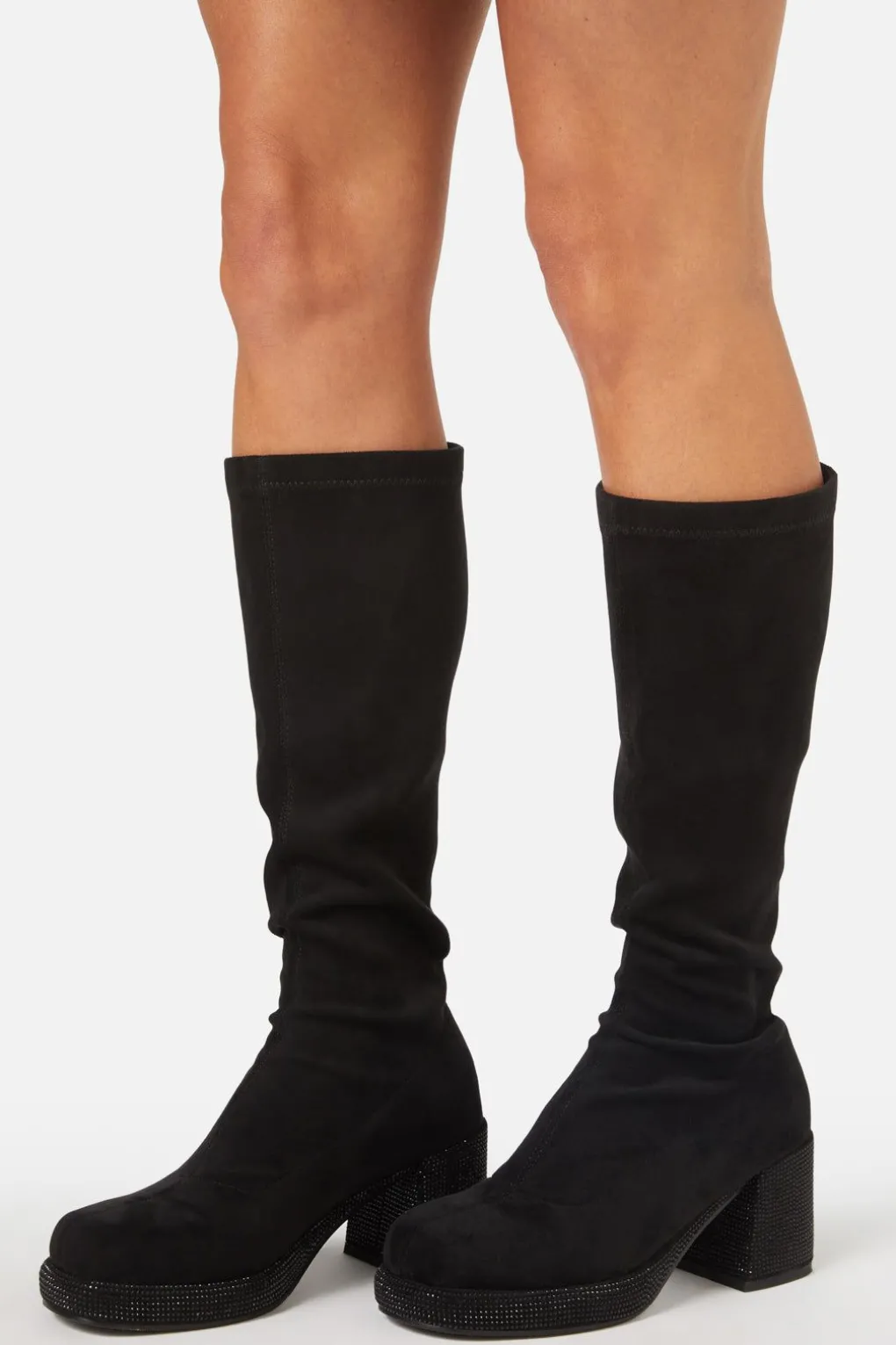 Glitter Sole Knee Boot