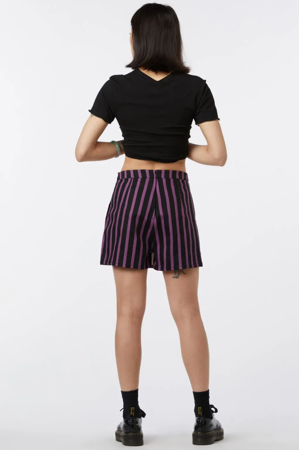 Goth Stripe Drill Skort