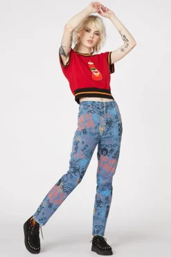 Graffiti Denim Slim Jean