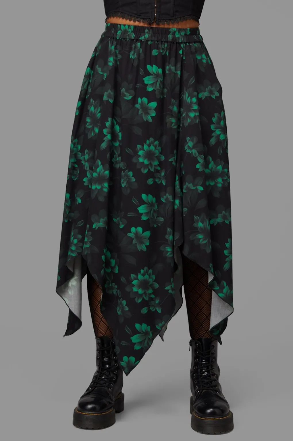 Haunted Bloom Floral Skirt