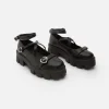 Heart Buckle Strappy Shoe
