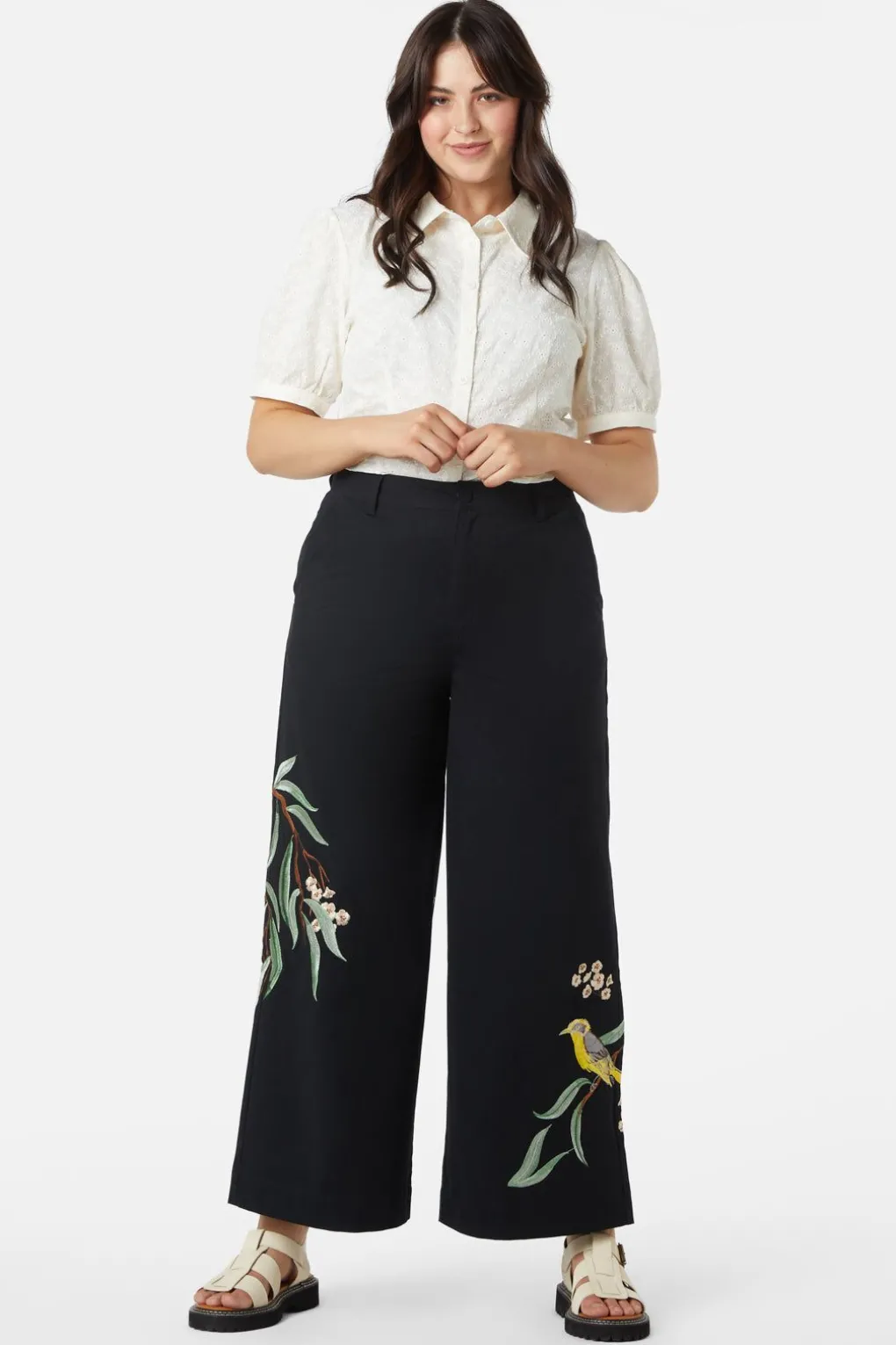 Honey Eater Embroidered Pant