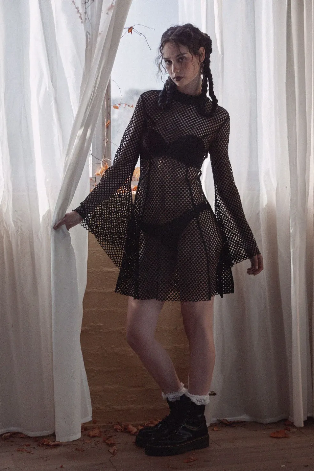 Industrial Hybrid Mesh Dress