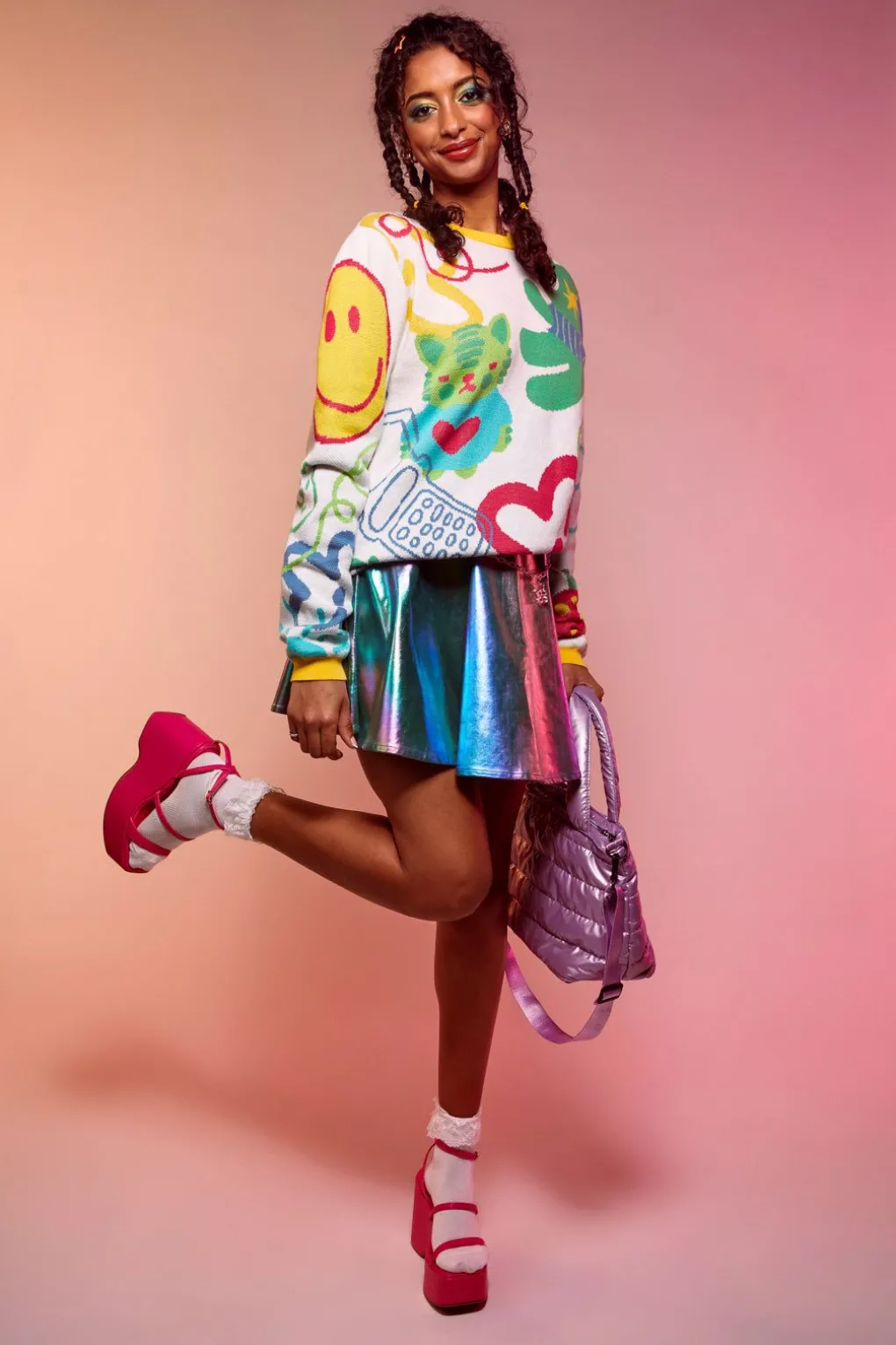 Infrared Pu Circle Skirt