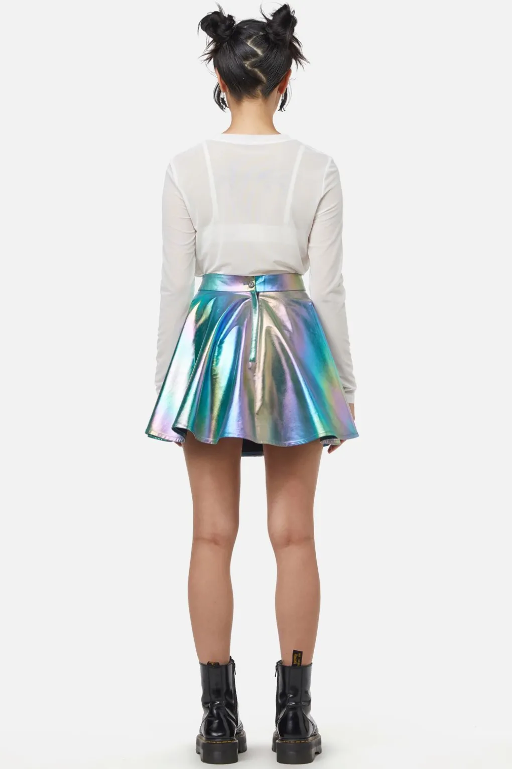 Infrared Pu Circle Skirt