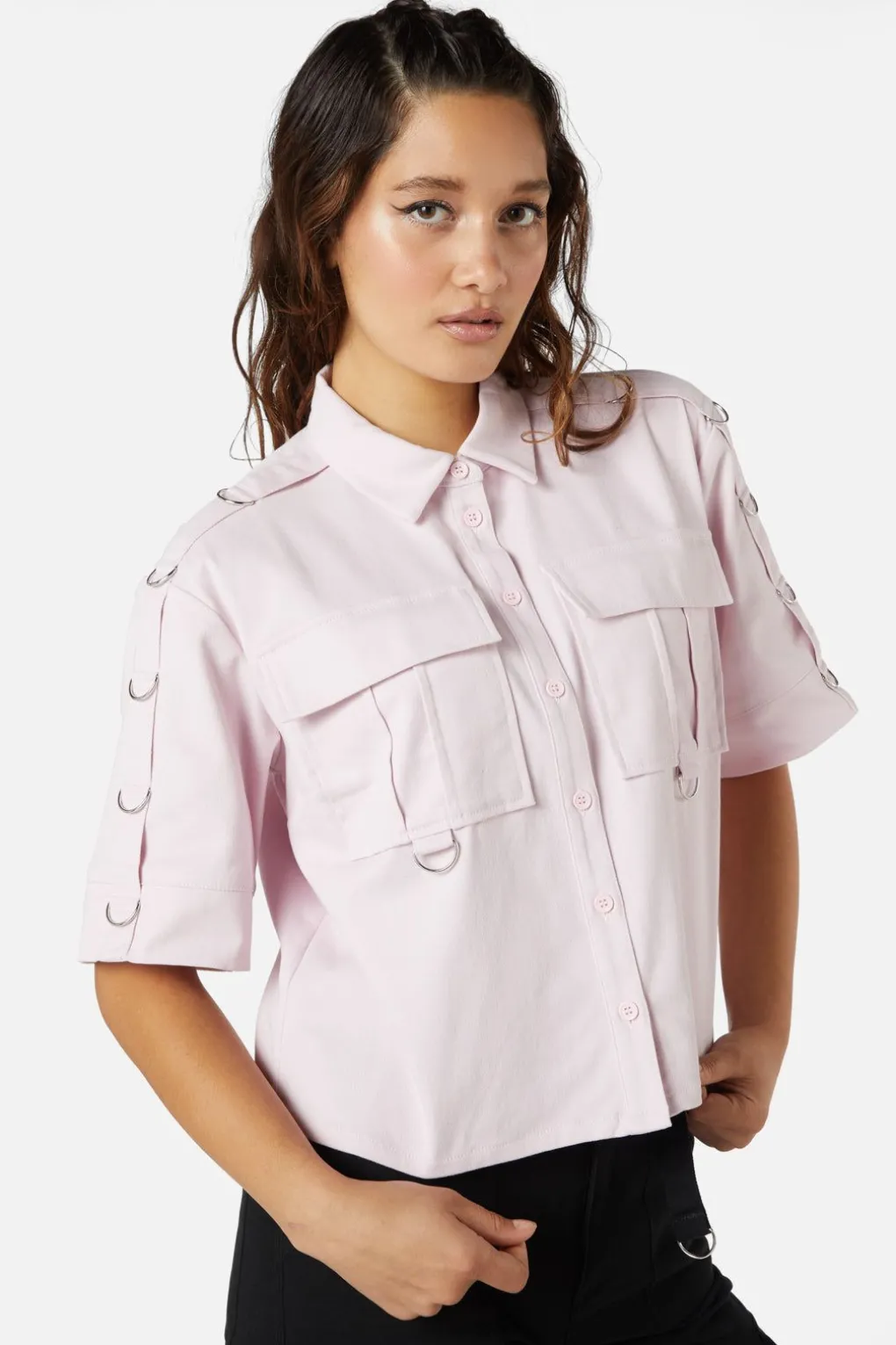 Jagger O-Ring Crop Blouse