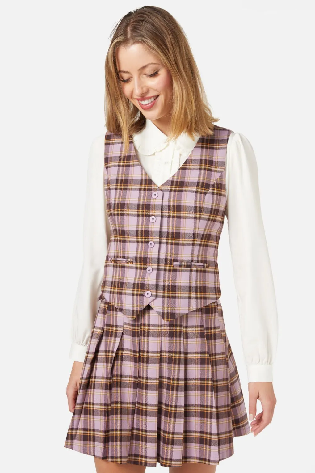 Jeannie Check Vest