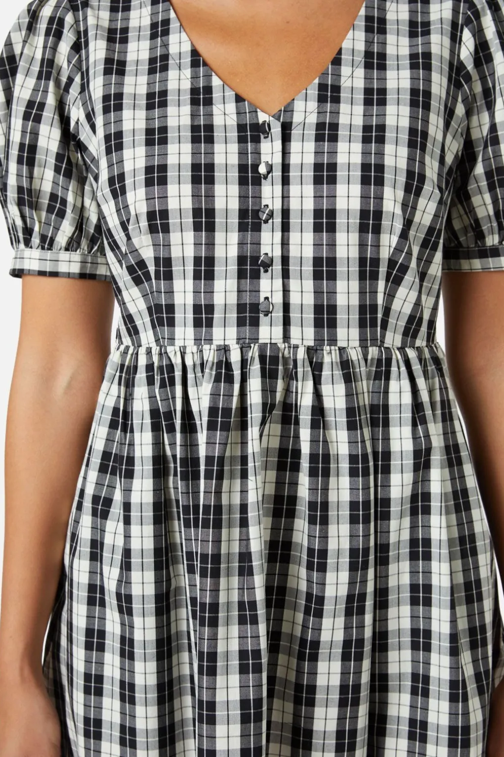 Juno Check Smock Dress