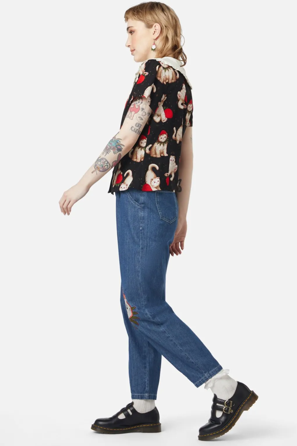 Kitty Kisses Collar Blouse
