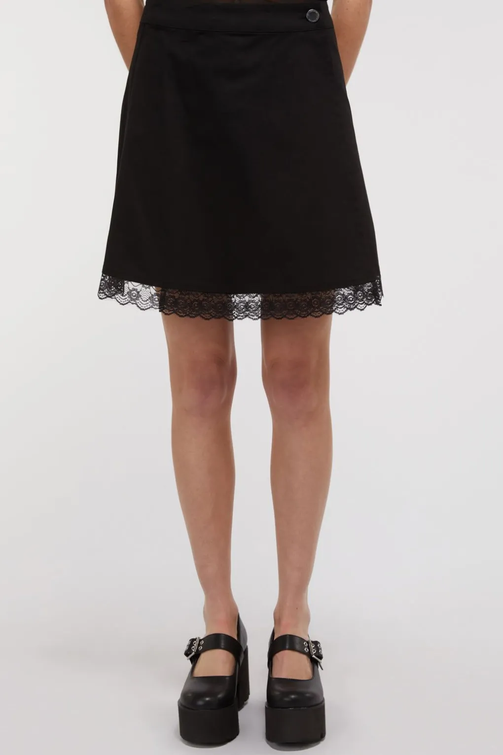 Lace Trim Goth Skirt