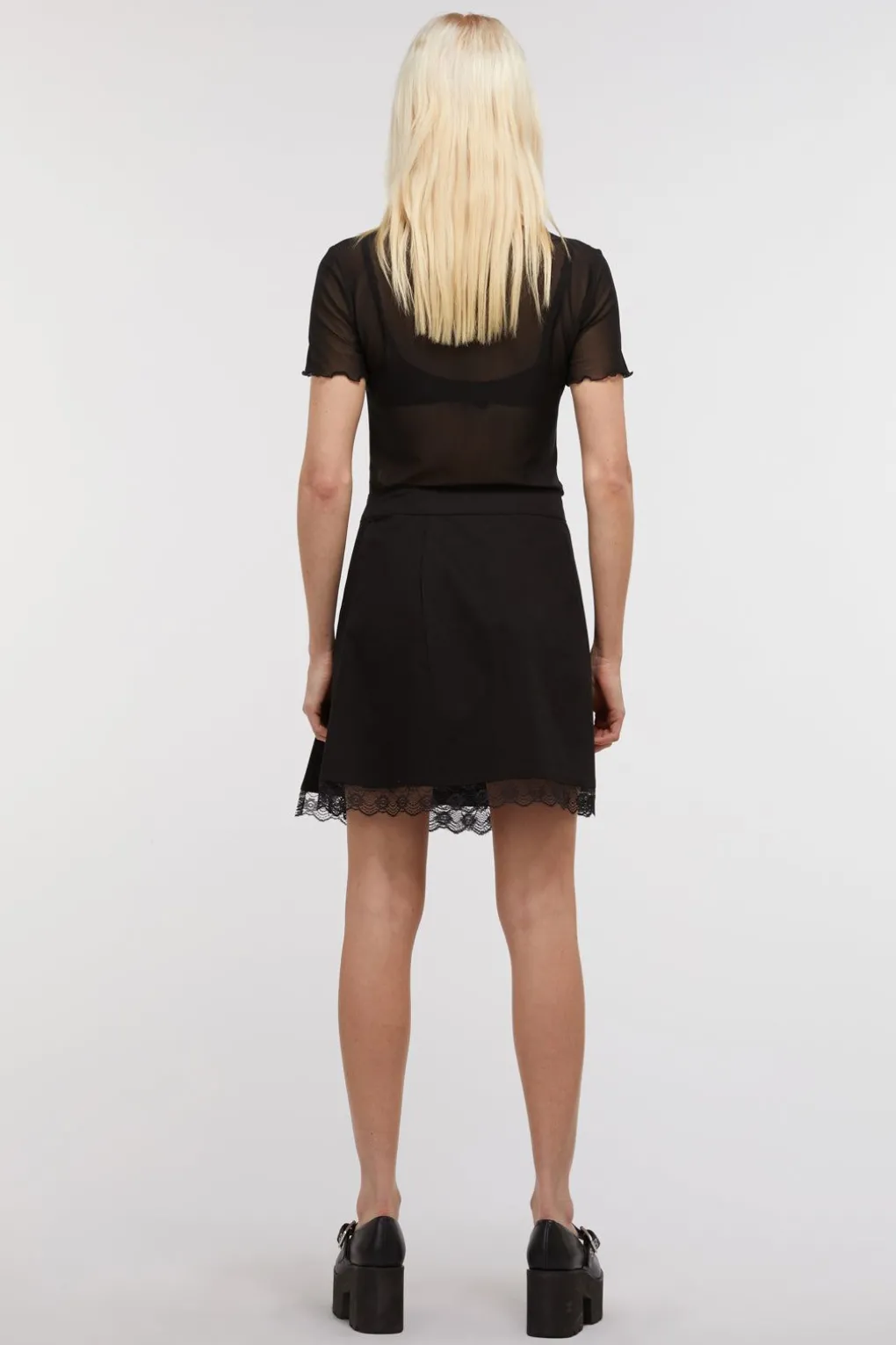 Lace Trim Goth Skirt