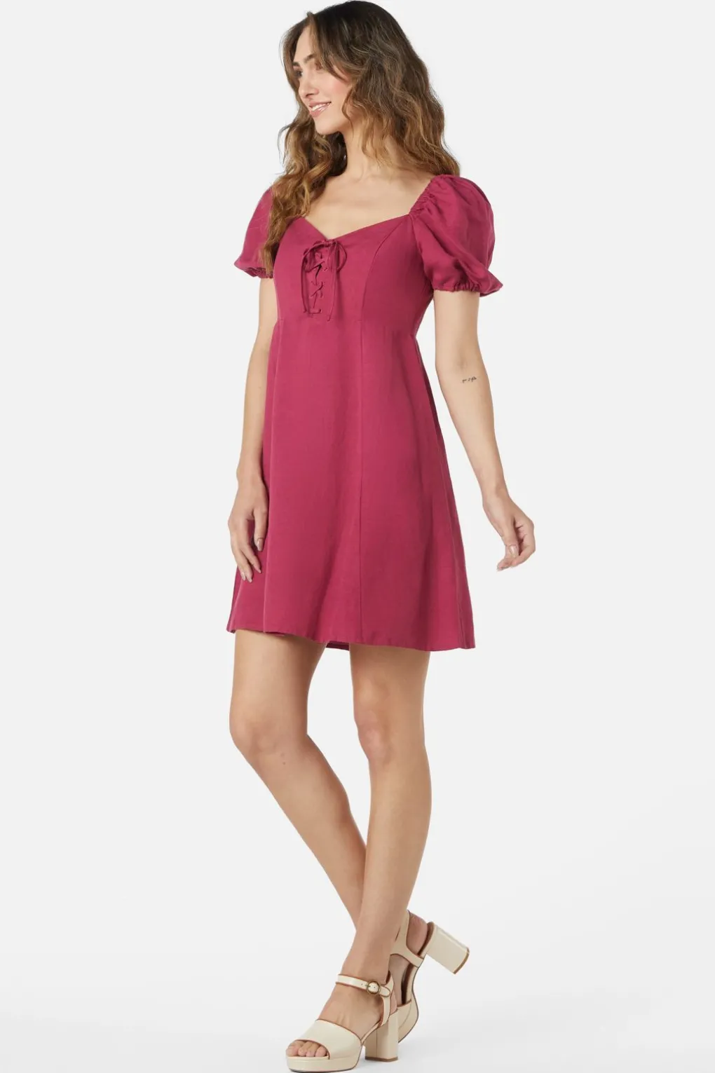 Leah Lace Up Dress